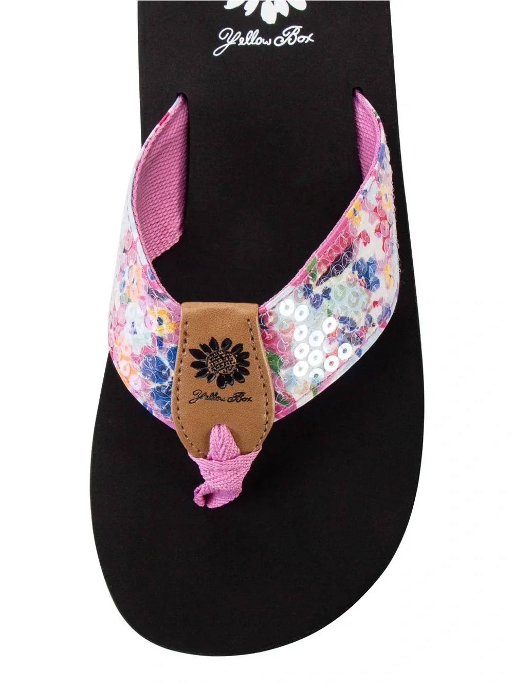 YELLOW BOX FRANCES PURPLE MULTI FLIP FLOPS MEDIUM WIDTH NEW IN BOX - Picture 4 of 4